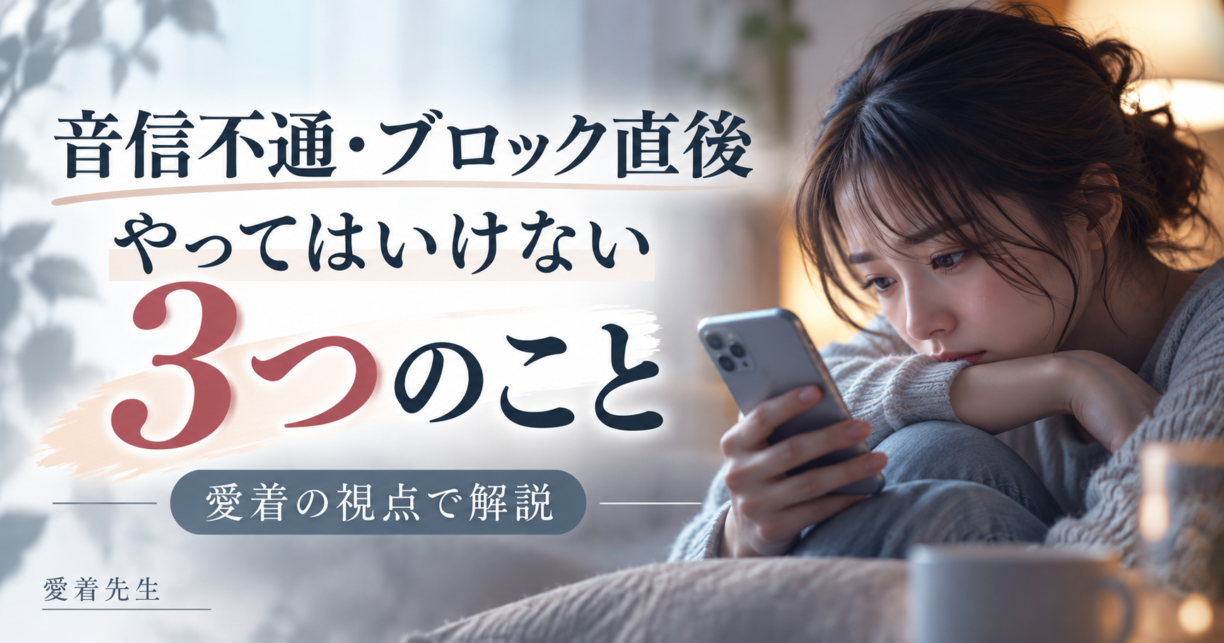 音信不通・ブロック直後にやってはいけない3つのこと｜愛着心理